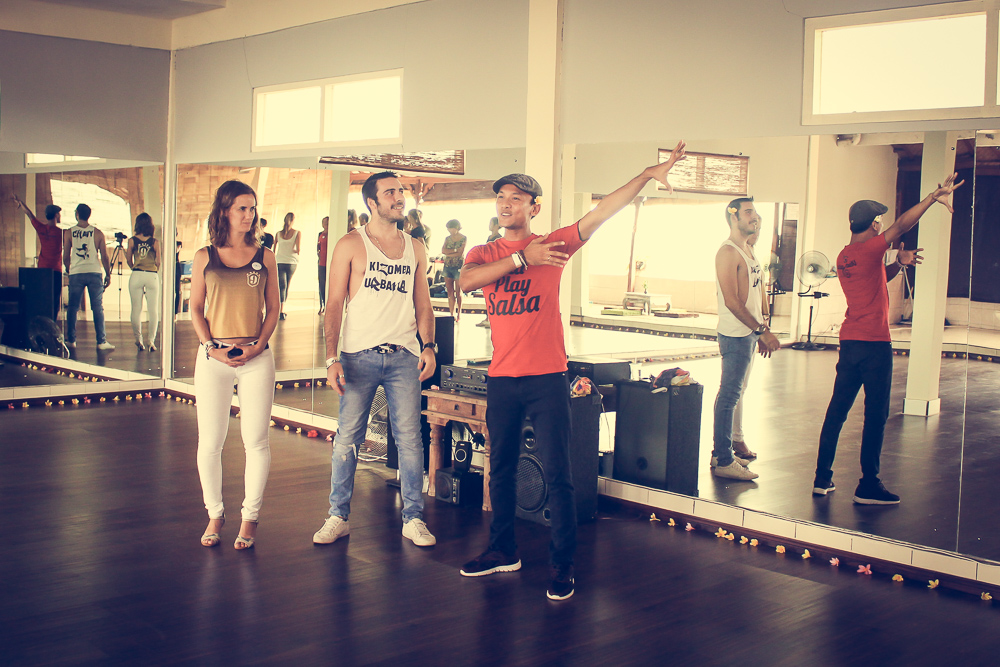 Chavy and Paola teaching Kizomba workshop at Ubud Studio